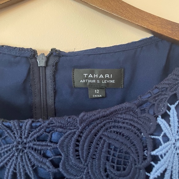 Tahari beautiful blue lace dress - Picture 2 of 11